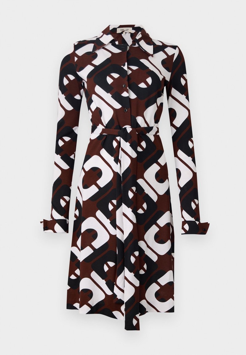 Diane von Furstenberg Blousejurk donkerbruin Diane von Furstenberg Blousejurk donkerbruin