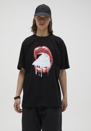 STWD - T-shirt con stampa - black