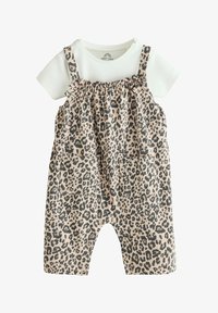 Ikke valgt, tan brown leopard print and ecru