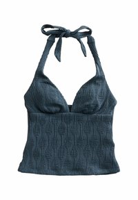 Next HALTERNECK TUMMY CONTROL TANKINI - Bikini-Top - navy textured