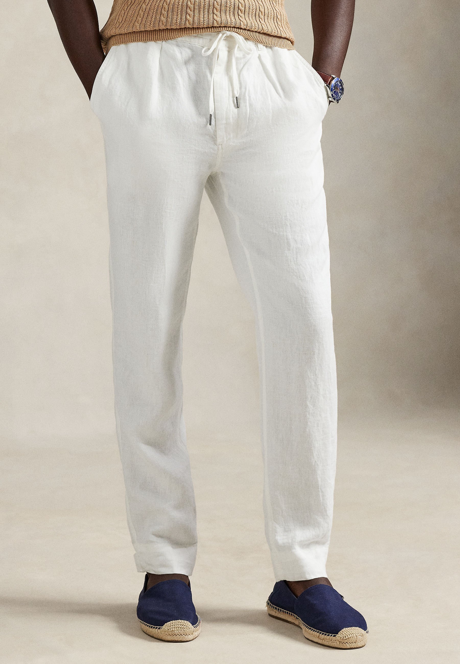 Polo Ralph Lauren LATEEF SLIM TAPERED FIT LINEN PANT - Trousers