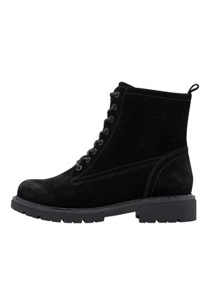 Jana, STIEFELETTE - Lace-up ankle boots - black suede