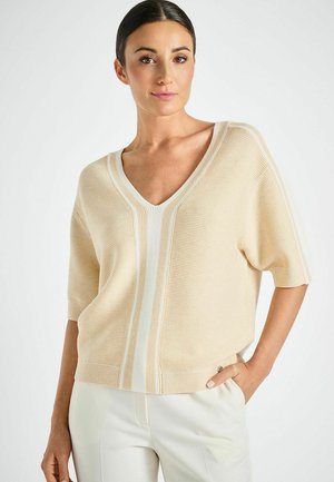 mit farbenem Streifenmuster - Trui - sand