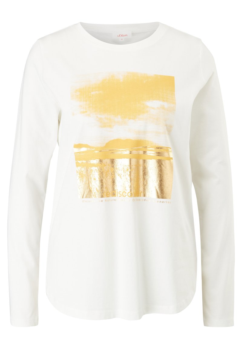 Damen T-Shirts | s.Oliver MIT WORDING Langarmshirt offwhite placed print/offwhite - TF62905 Damen T-Shirts | s.Oliver MIT WORDING Langarmshirt offwhite placed print/offwhite - TF62905