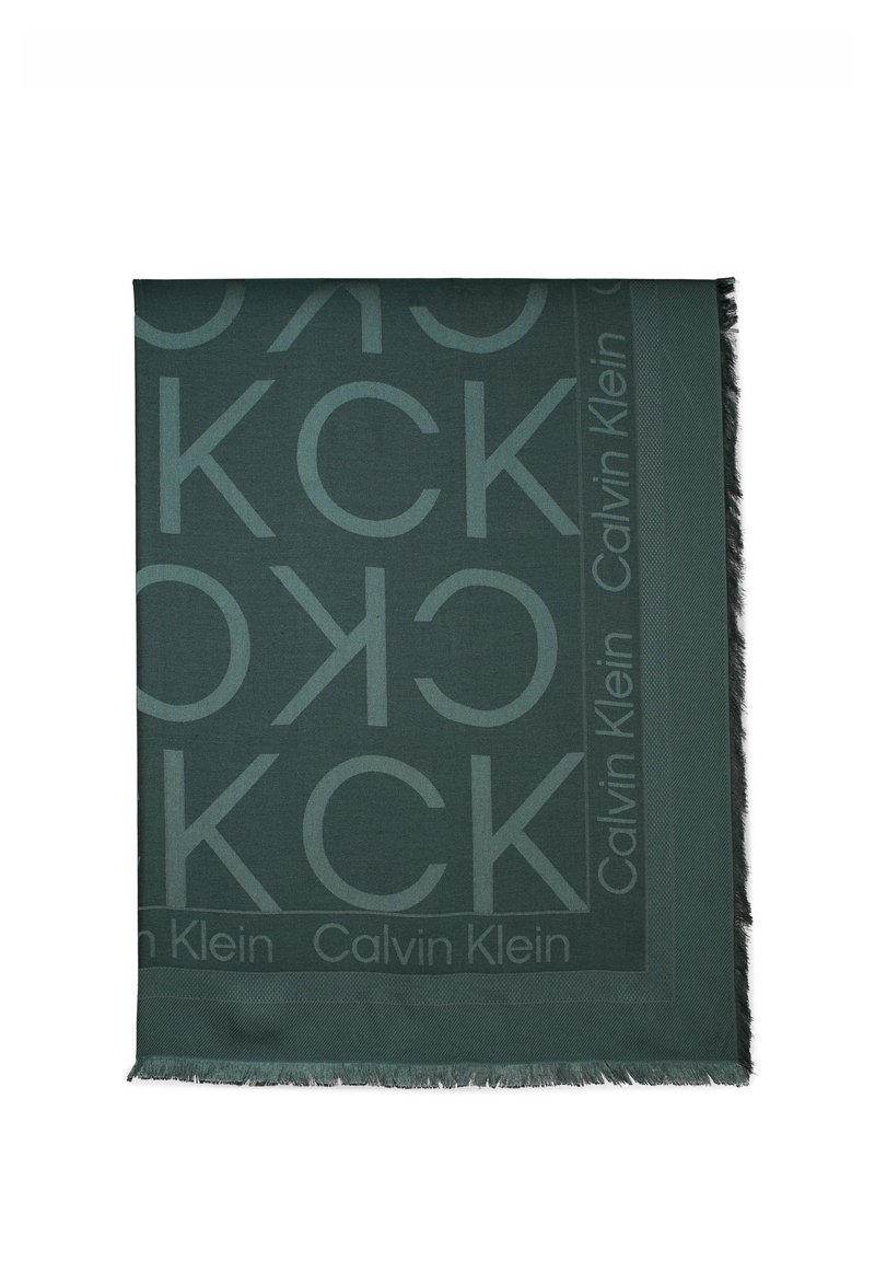 Calvin Klein LARGE MONOGRAM SCARF - Sjal / Tørklæder - palm green