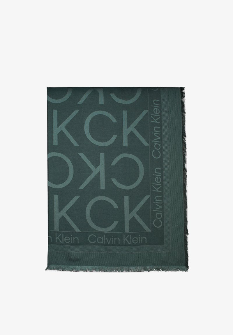 Calvin Klein LARGE MONOGRAM SCARF - Sjal / Tørklæder - palm green