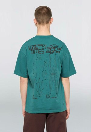 Edwin SPIRAL SIGHS - Camiseta estampada - mediterranea