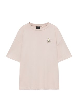 PULL&BEAR, RELAXED FIT BICYCLE EMBROIDERY - T-SHIRT - T-shirt imprimé - light pink
