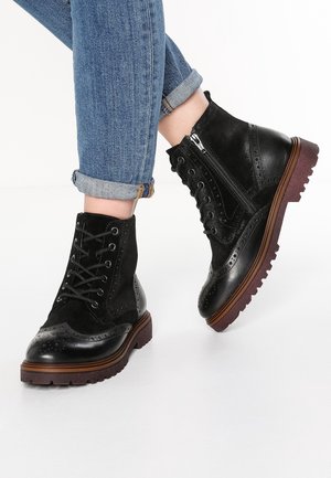 Bottines à lacets - black