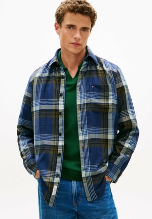 TWILL RELAXED FIT PADDED  - Camicia - pitch blue   check