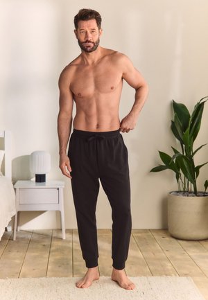 Next LIGHTWEIGHT SLIM CUFFED JOGGERS - Pyjama bottoms - black