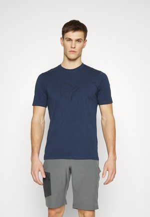 Norrøna /29 COTTON VIKING T-SHIRT - T-shirt imprimé - indigo night/sky captain