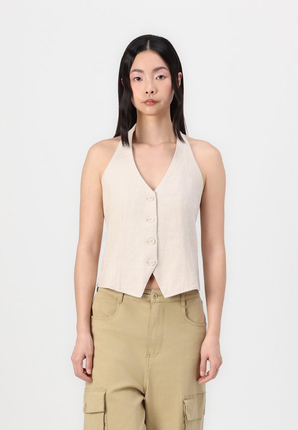 OPEN BACK  - Top - flax