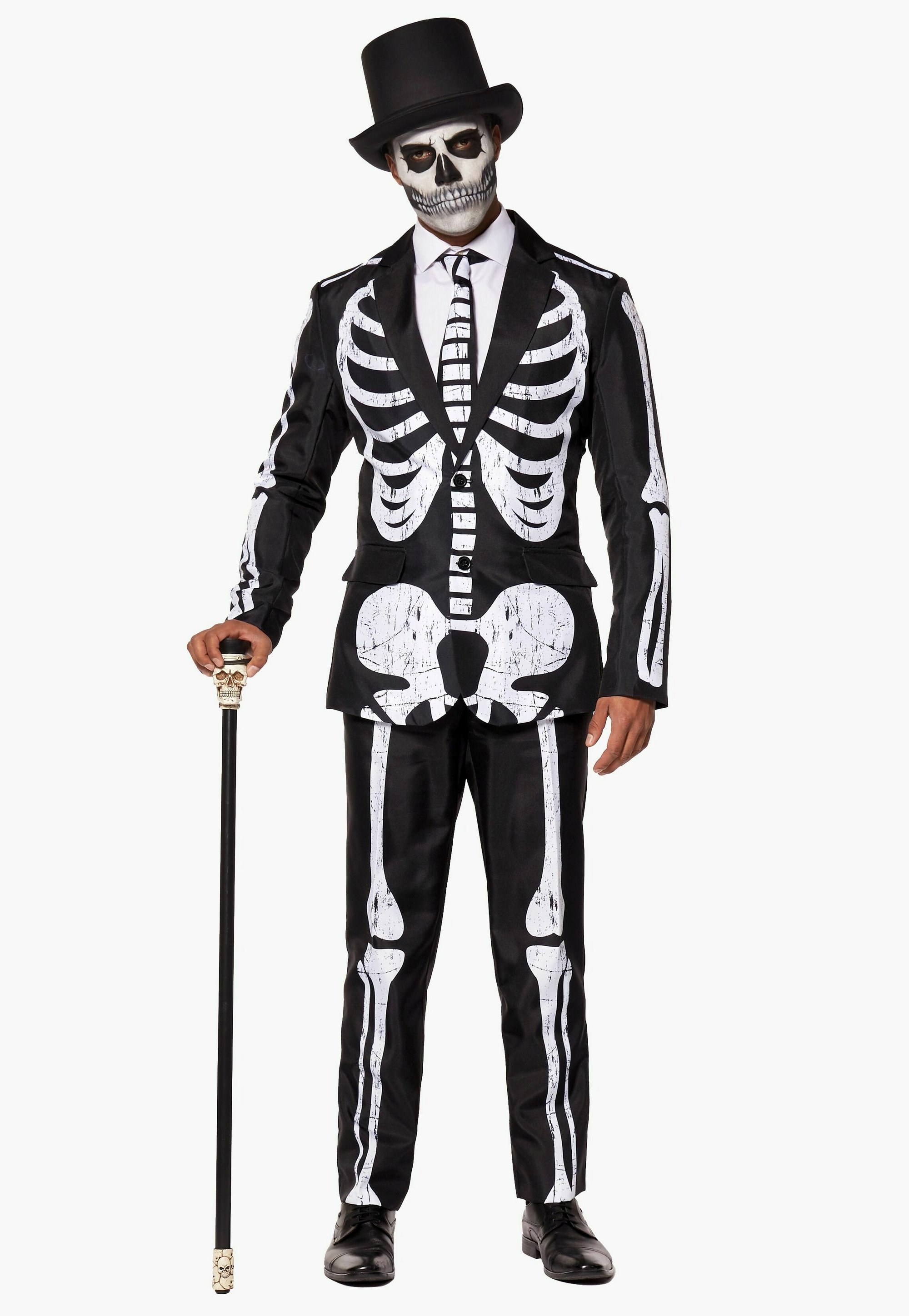 Maillot De Cyclisme Canari Homme - Noir - Motif Squelette Halloween - Taille M