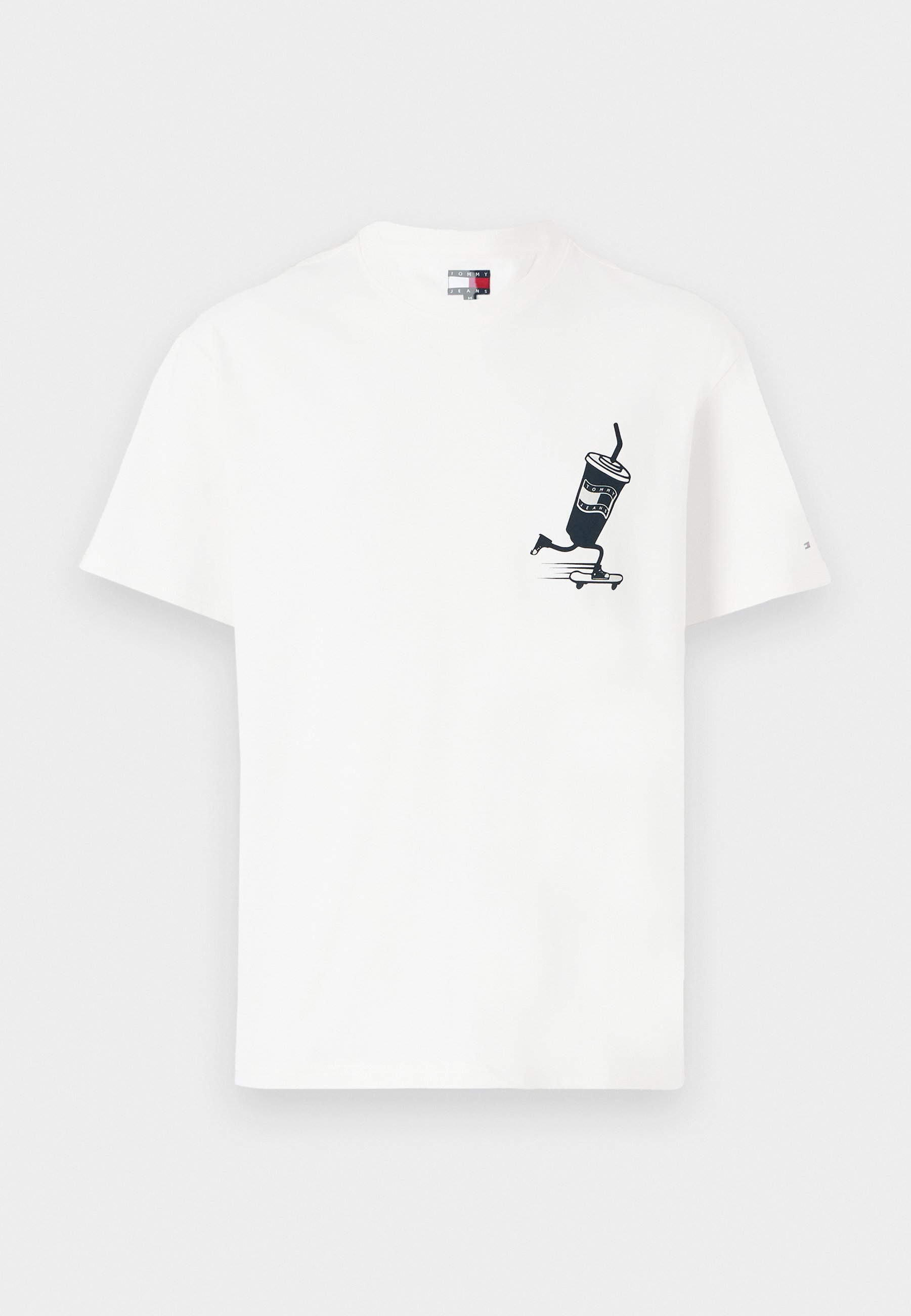 Tommy Jeans RELAXED FIT - Triko s potiskem - ecru