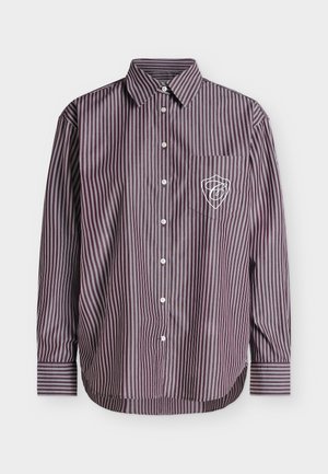 GANT, REL CLASSIC POPLIN STRIPE SHIRT - Button-down blouse - darkened wine