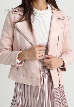 Faux leather jacket - pink