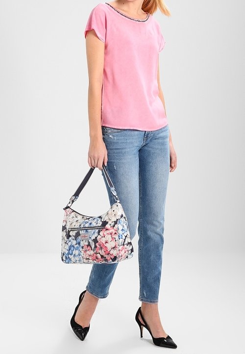 Chemisier Femme COMMA Casual Identity - Motif Fleurs, Rose Ou Bleu Clair, Taille 36