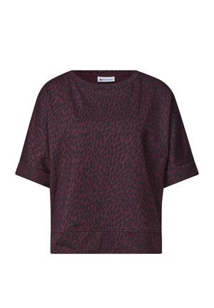 Street One, BATWING SHIRT MIT RUNDHALS UND PRINT - T-shirt imprimé - rustic rouge
