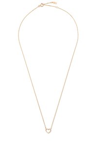 Goudkleurige hart hanger ketting met een fijne ketting en verstelbare lengte. De hart charme heeft een open ontwerp, dat eenvoud en elegantie uitstraalt.