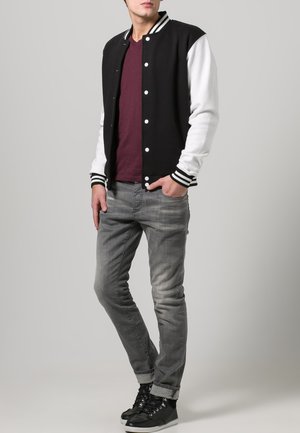 2-TONE COLLEGE SWEATJACKET - Bomber Jacket - black/white