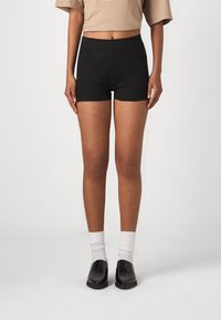 Even&Odd by Zalando RIB TINY SHORTS 2 PACK - Shorts - black