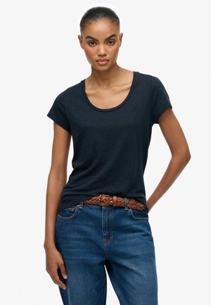 Superdry & Co SUPERDRY STUDIOS SCOOP NECK T-SHIRT.. - T-shirts basic - eclipse navy