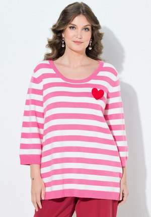 MIAMODA Striktrøje - flamingo