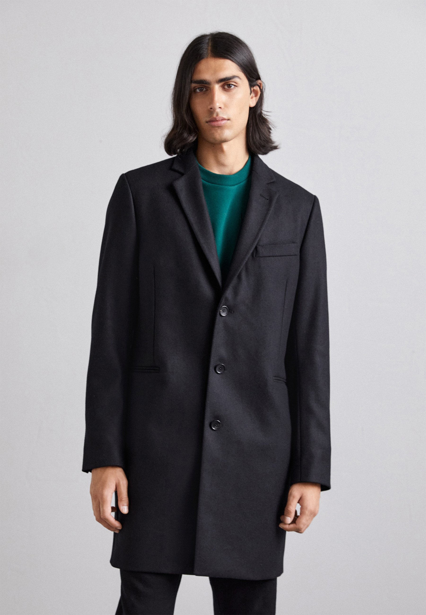paul smith black trench coat