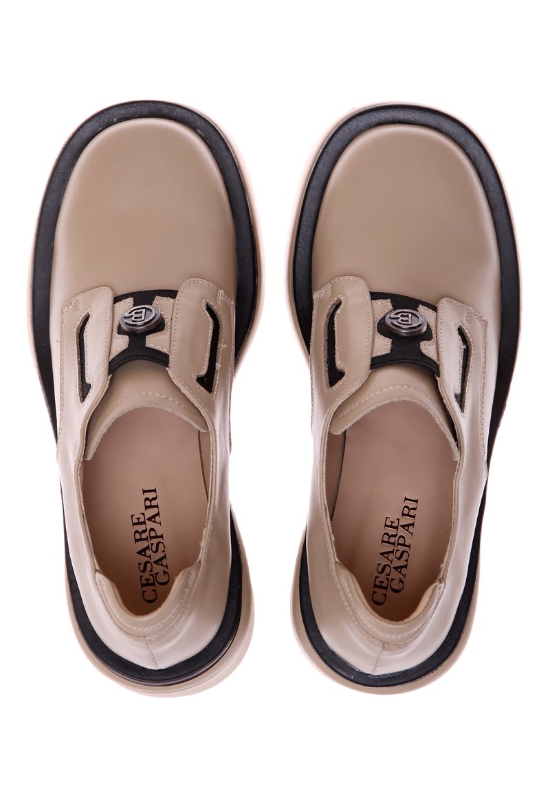 Damen Sneaker | Cesare Gaspari Slipper beige - MT70605 Damen Sneaker | Cesare Gaspari Slipper beige - MT70605