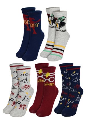 HARRY POTTER 5 PACK - Socks - grau blau rot