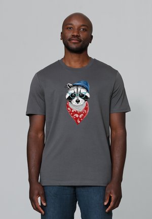 watapparel WASCHBÄR - T-shirt print - anthracite