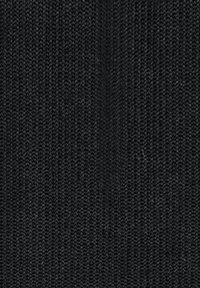 Tessuto a maglia nero con una consistenza a coste uniforme che corre verticalmente sulla superficie.