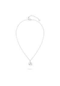 Silberkette mit einem kleinen Elefantenanhänger, mit glatter Oberfläche und zartem Linkdesign, verstellbarer Verschlusslänge.