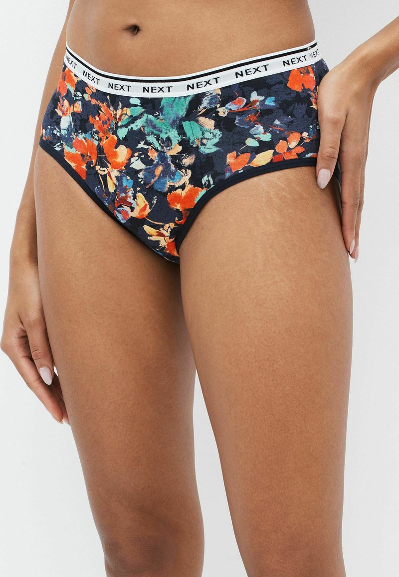 Next HEAVY FLOW 2 PACK - Menstruationsundertøj - navy floral print plain navy