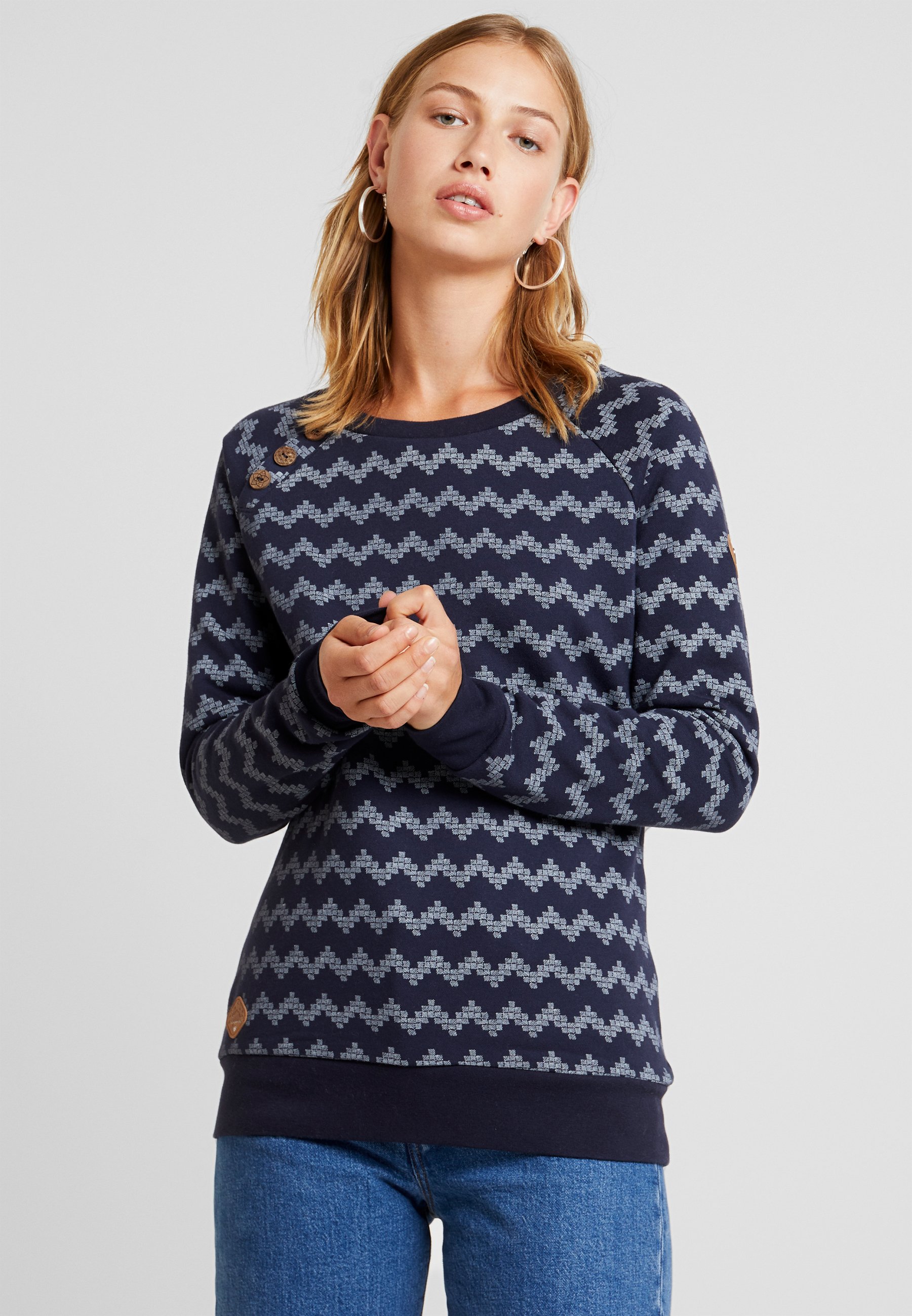 Ragwear DARIA ZIG ZAG Sweatshirt navy Zalando.no Ragwear DARIA ZIG ZAG - Sweatshirt - denim blue
