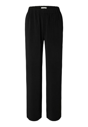 Selected Femme RELAXED FIT - Trousers - black