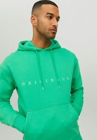 Jack & Jones JORCOPENHAGEN UNISEX - Džemperis ar kapuci - island green