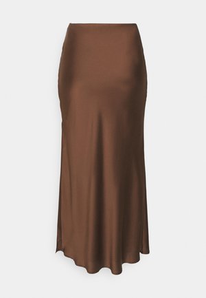 HI SLIT MIDI SKIRT - Kokerrok - chestnut