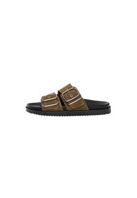 Pantolette flach - brown