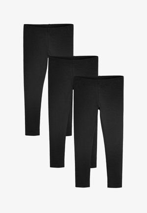 Trijų porų pilnavidurių juodų tamprių, su įžiūrimomis elastinėmis juosmens juostomis, išdėstytų šalia viena kitos.