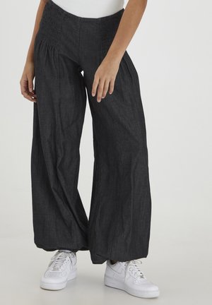 PULZ - Relaxed fit jeans - black denim