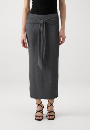 ONLAMERA BOW SKIRT - Kynähame - black melange