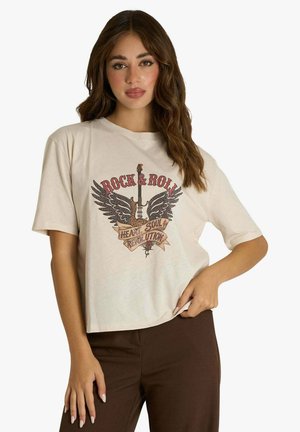 T-shirt con stampa - beige