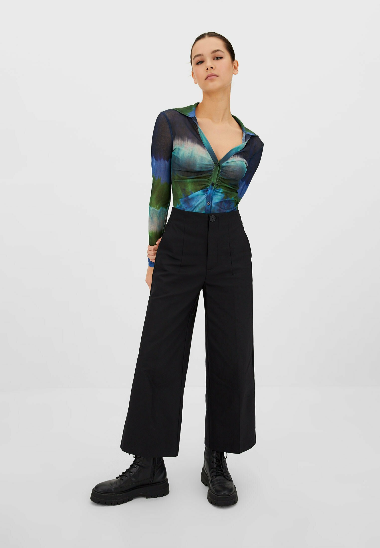Stradivarius Pantaloni - black/nero - Zalando.it