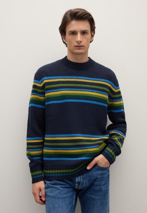 STRIPED REGULAR FIT  - Trui - blue yellow