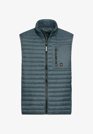 camel active, WASSERABWEISENDE STEPPWESTE MIT ZWEI INNENTASCHEN - Bodywarmer - tinted blue