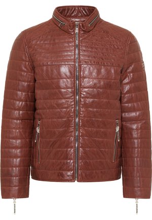 Bruno Banani GESTEPPTE MIT STEHKRAGEN STEPHAN - Lederjacke - braun