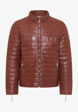 Bruno Banani GESTEPPTE MIT STEHKRAGEN STEPHAN - Lederjacke - braun