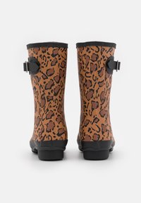 Hunter ORIGINAL WOMENS SHORT LEOPARD VEGAN - Regenlaarzen - rich tan/saddle/black